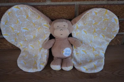 Cobertor de segurança infantil preferido SNUG HUGS orelha flop grande macaco banana amoroso pelúcia - Imagem 1 de 4