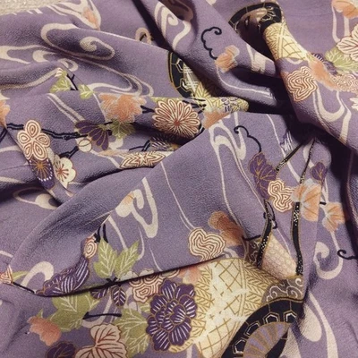 Retos de tela de seda Nishijin Shibori 32 cm x 114 cm 2312 textil artesanal Foto 1 de 4