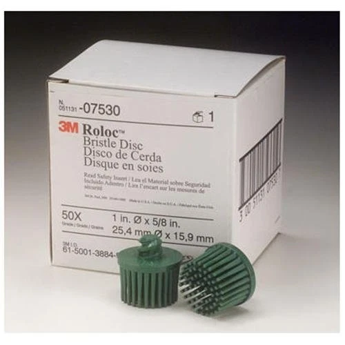 3m 07530 Scotch-brite 1 In. 50-grit Roloc Bristle Disc [10/box] Foto 1 de 1
