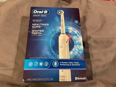 Escova de dentes recarregável Bluetooth Oral B Smart 3000 nova em folha - Imagem 1 de 4
