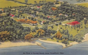 Postcard OH: Beulah Beach, Vermillion, Ohio, Linen, Posted 1948 - Picture 1 of 2