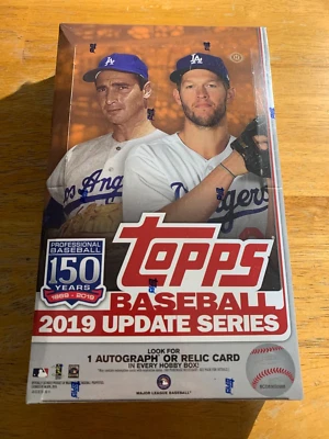 2019 TOPPS UPDATE SERIES BASEBALL SEALED HOBBY BOX 1 AUTO OR RELIC *QTY* - Image 1 of 2