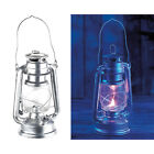 Lunartec LED-Sturmleuchte im Öllampen-Design, Flammen-Imitation, silberfarben