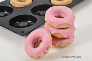 8 Zellen Mini Donut Donut Rum Baba Silikon Kuchen Ring Backform Pfanne SJK-033 - Bild 1 von 2
