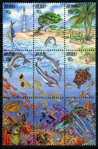 Aruba: 1997 Marine Life Sheetlet (150) MNH - CV $25.00 - Picture 1 of 1