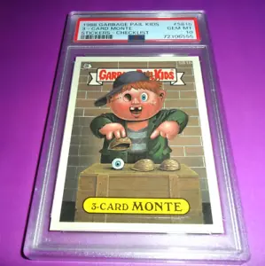 1988 GARBAGE PAIL KIDS #581b 3-CARD MONTE SERIES 15 CHECKLIST PSA 10 GEM MINT - Picture 1 of 2