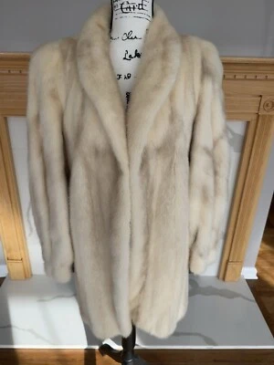 I Magnin Beige Cross Mink Coat  - Image 1 of 4