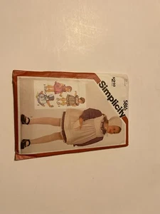 UNCUT Simplicity 5816 Pattern Girls Dress Pinafore Panties Bonnet Sz 3 Vtg 80s - Picture 1 of 1
