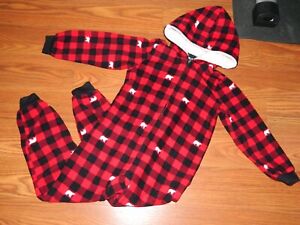 THE CHILDREN'S PLACE Chirstmas Holiday Fleece Sleeper M 7-8
