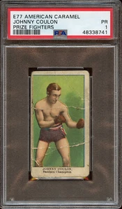 American Caramel 1910 E77 Johnny Coulon clasificación PSA 1 - Imagen 1 de 2