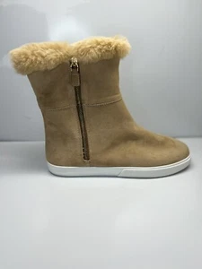 Lauren Ralph Lauren Jadelyn Wildleder-Bootie mit seitlichem Reißverschluss und Fellfutter Damengröße 9,5 (CN) - Bild 1 von 11