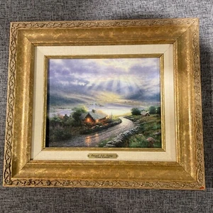 Thomas Kinkade ~ Emerald Isle Cottage 8x10 Framed Classic Edition Framed Canvas - Picture 1 of 6