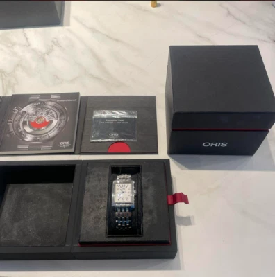 ORIS Rectangular Men's Watche Automatic Stainless Steel Silver Dial w/Box - Image 1 of 4