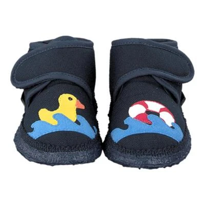 NANGA Hausschuh kleine Quietscheente blau Gr.18-24