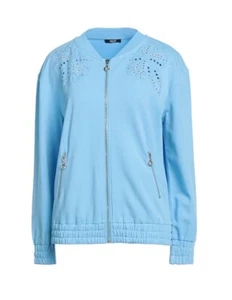 Liu Jo Women’s Zippered Jacket Sweatshirt Blue Size Small - Picture 1 of 6