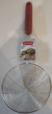 Goodcook 5.3 In. Spider Wok Strainer, Stainless Steel With Red Handle. - Image 1 of 4