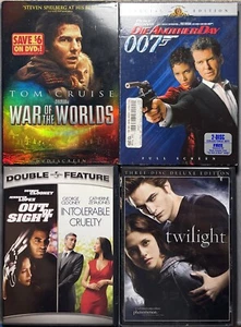 Lot of 4 DVD Movies - 007, out Of Sight, Twilight, War Of The Worlds - Picture 1 of 2