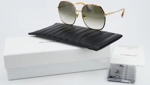 Victoria Beckham Sunglasses 419 VB206S 700 59-17 140 #2 Gold Brown Lady Italy - Picture 1 of 14