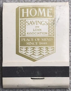 Home Savings and Loan Association Vintage Matchbook Cover - New - Picture 1 of 3