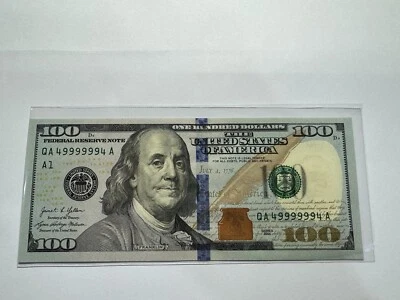 100 Dollars 2017 Serial Super Radar 49999994 SUPER GEM UNC_LDP Shop. - Image 1 of 4