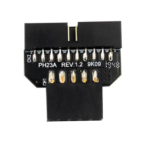 Black Panel Plug-in Adapter Computer Mainboard USB3.0 19/20pin To USB2.0 9pin - Afbeelding 1 van 15