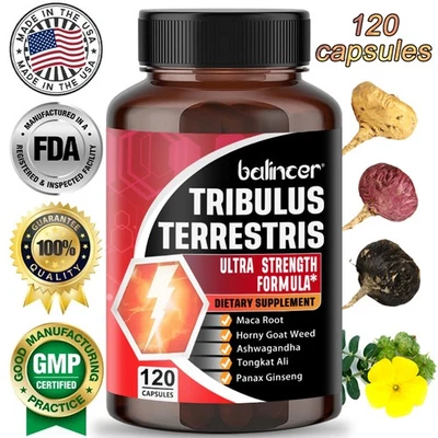 Tribulus Terrestris 800mg,workout supplement ,increased energy 120 Capsules - Image 1 of 4