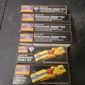 6 Cub Scout Pinewood Derby Kit 75th And Regular 1996 BSA Vintage Collectible  - Picture 1 of 6