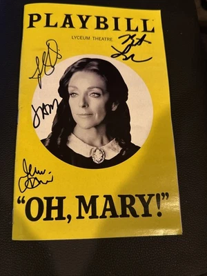"OH MARY!" Playbill Oct 2025 Cast Signed Jane  Krakowski - Image 1 of 2