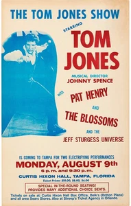 1971 TOM JONES CONCERT POSTER WALL ART PRINT TAMPA FLORIDA SIZE 11X17 INCHES - Picture 1 of 1