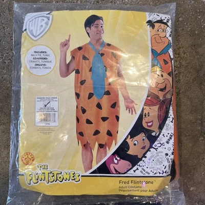 Официальное карнавальное платье Rubie's Fred Flintstone — стандартный размер подходит до 44 дюймов - Изображение 1 из 2