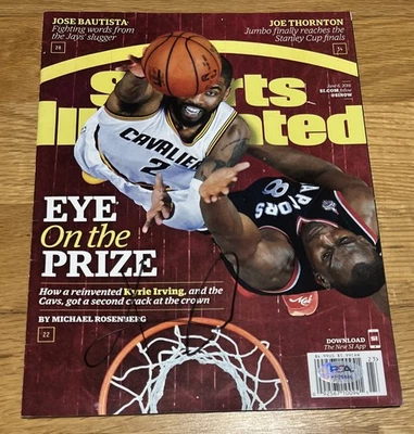 Kyrie Irving Autógrafo Firmado Sports Illustrated Certificado de Autenticidad PSA Raro Foto 1 de 2