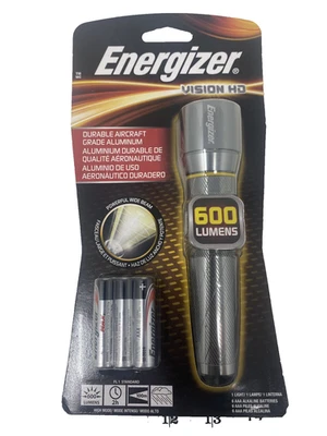 Linterna Energizer Vision HD de metal 600 lúmenes haz ancho 2 horas de duración  Foto 1 de 4