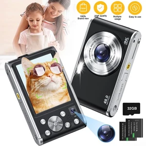 LCD Digitalkamera Mini Digitalkameras 4K 48MP Fotokamera Autofokus Kompaktkamera - Imagen 1 de 12