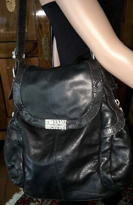 JIMMY CHOO for H&M GROßE LEDERTASCHE SCHWARZ BEUTEL TASCHE WIE NEU BIG SHOPPER  - Bild 1 von 4