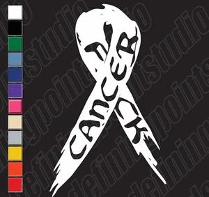 F*** CANCER DECAL STICKER GIFT VINYL CUSTOM COLOR | Bumper Fuck-Cancer Screw - Picture 1 of 2