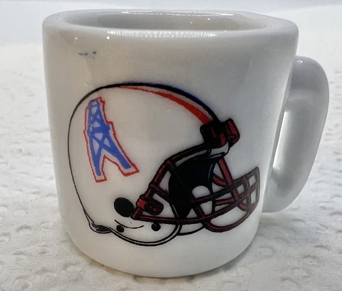 Vintage Houston Oilers Collector Miniature Mug Porcelain Pre 1996 Cover