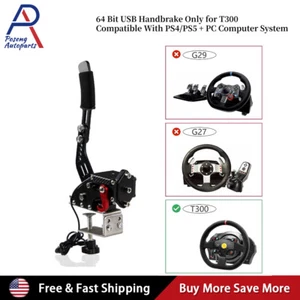 3 in 1 USB Handbrake for PS4 PS5 Only Support Logitech T300 + PC All Racing Game - Picture 1 of 8