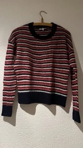 Tommy Hilfiger Damen Pullover, dünner Strick, Gr. M, rot/blau/weiss - Bild 1 von 5