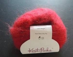 Knit Picks Aloft 1 Ball NEW Cranberry # 25204, 75% kid mohair, silk. 25g, lace - Picture 1 of 4
