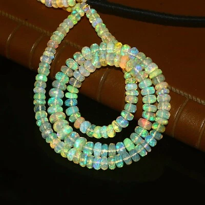 Genuino ópalo etíope cuentas ópalo corazón collar joyería collar regalo 544 Foto 1 de 4