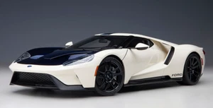 1/18 AUTOart Ford GT Heritage Edition Prototipo (blanco Wimbledon con azul) 72926 - Imagen 1 de 1