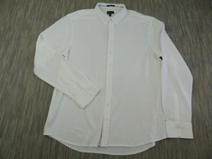 Gant Shirt Men 2 Extra Large XXL White Slim Fit Tech Prep Pique 100% Cotton - Picture 1 of 15