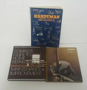 3 Vintage books '70s -'80s Handyman Home Improvement Maintenance Repair Plumbing - Picture 1 of 10