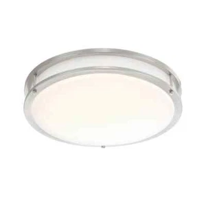 Commercial Electric 16 in. Dimmable LED Round Flush Mount w/ White Acrylic Shade - Picture 1 of 10