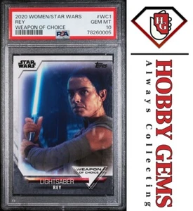 REY PSA 10 2020 Topps Women of Star Wars Weapon of Choice #WC1 - Picture 1 of 2