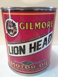 Lattina olio motore vintage Gilmore testa di leone 1 qt.- (re-pop da collezione) - Foto 1 di 7