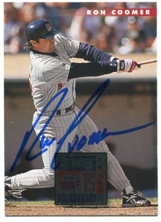 RON COOMER Minnesota Twins signed 1995 Donruss Rookie card #526 NMNT COA - Image 1 of 1