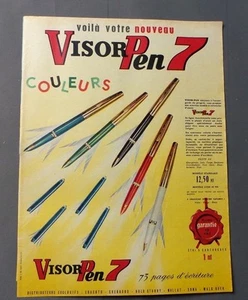 PUB PUBLICITE ANCIENNE ADVERT CLIPPING 310817 / STYLO VISOR PEN 7 COULEURS - Imagen 1 de 1