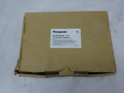 New Panasonic NT300 Series KX-NT343-B Black 24 Button VoIP Telephone with Backli - Image 1 of 3