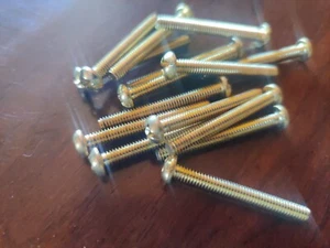 Lot of 100 8-32 x 1-1/2" Round Head Brass Machine Screws Combo Slotted/Philips - Picture 1 of 2